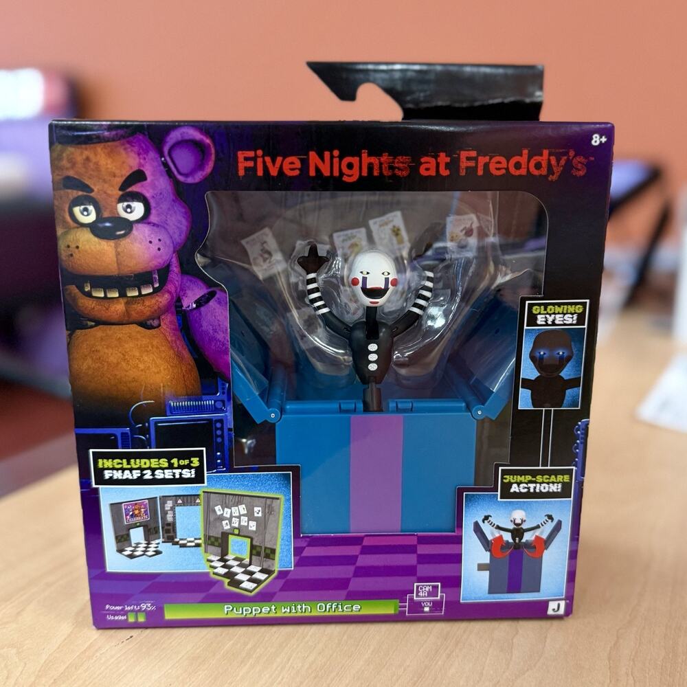 FNAF Five Nights at Freddy’s Puppet Office Set Wave 2 Brand New Sealed 2026